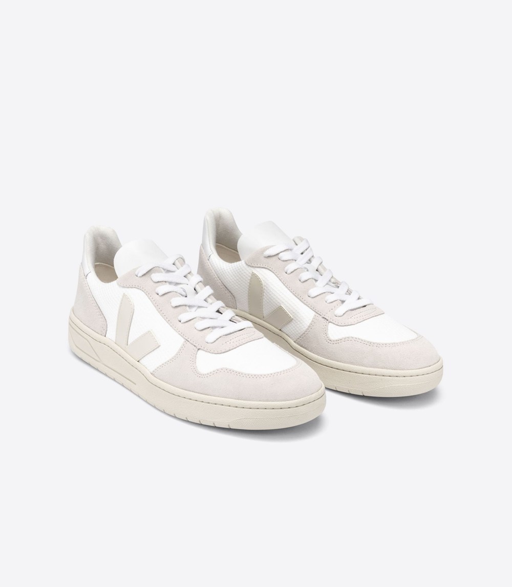 Veja Sneakers Dam - V-10 B-Mesh - Vita/Beige - 712458-QZH